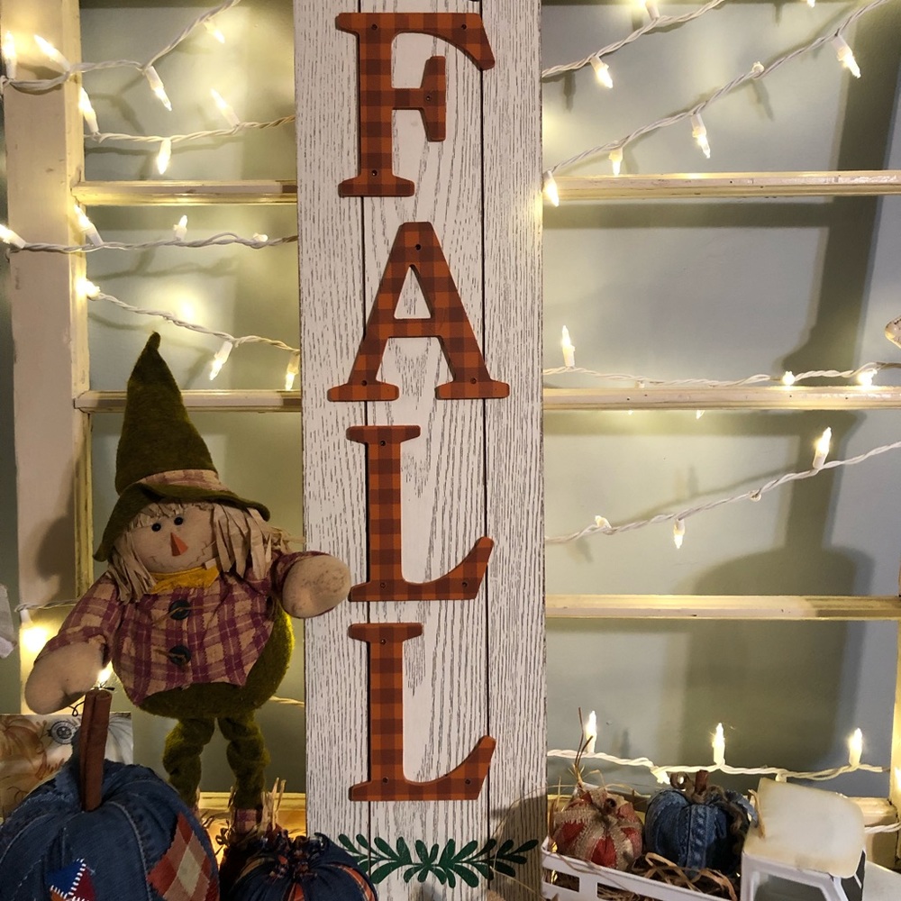 Hello Fall Lighted Porch Sign